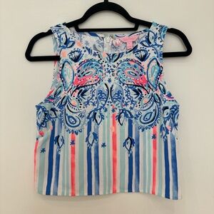Lilly Pulitzer Blue and White Tank Top